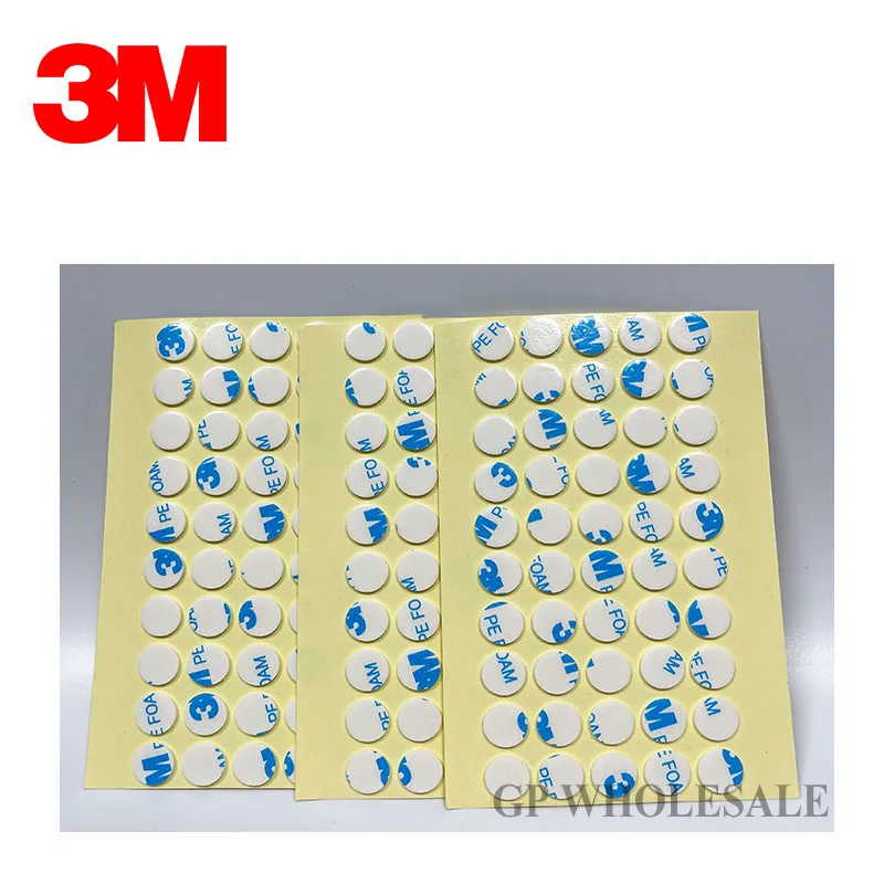 

Diameter=10mm Round Circle 3M 1600 Double Sided Coated Adhesive PE Foam ,1.1mm thick White
