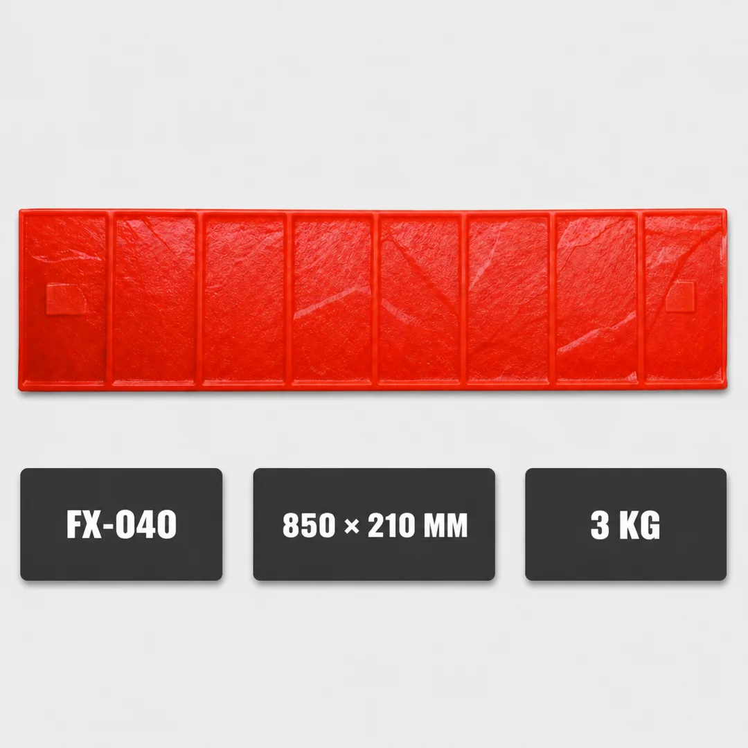 FX-40 Concrete Stamp Border Mold 850×210mm | Reusable Stone Pattern Edging Mat for Driveway & Patio