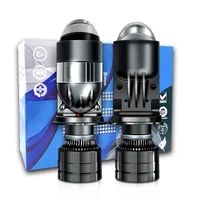 Stella-Mini lente LED H4 para coche, kit de conversión de bombilla de Faro, luz de carretera, luz de cruce, proyector Turbo, ventilador blanco de 160 k, 2 piezas, 6000 W, 220000LM