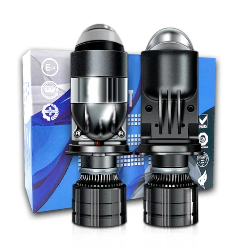 Stella-Mini lente LED H4 para coche, kit de conversión de bombilla de Faro, luz de carretera, luz de cruce, proyector Turbo, ventilador blanco de 160 k, 2 piezas, 6000 W, 220000LM