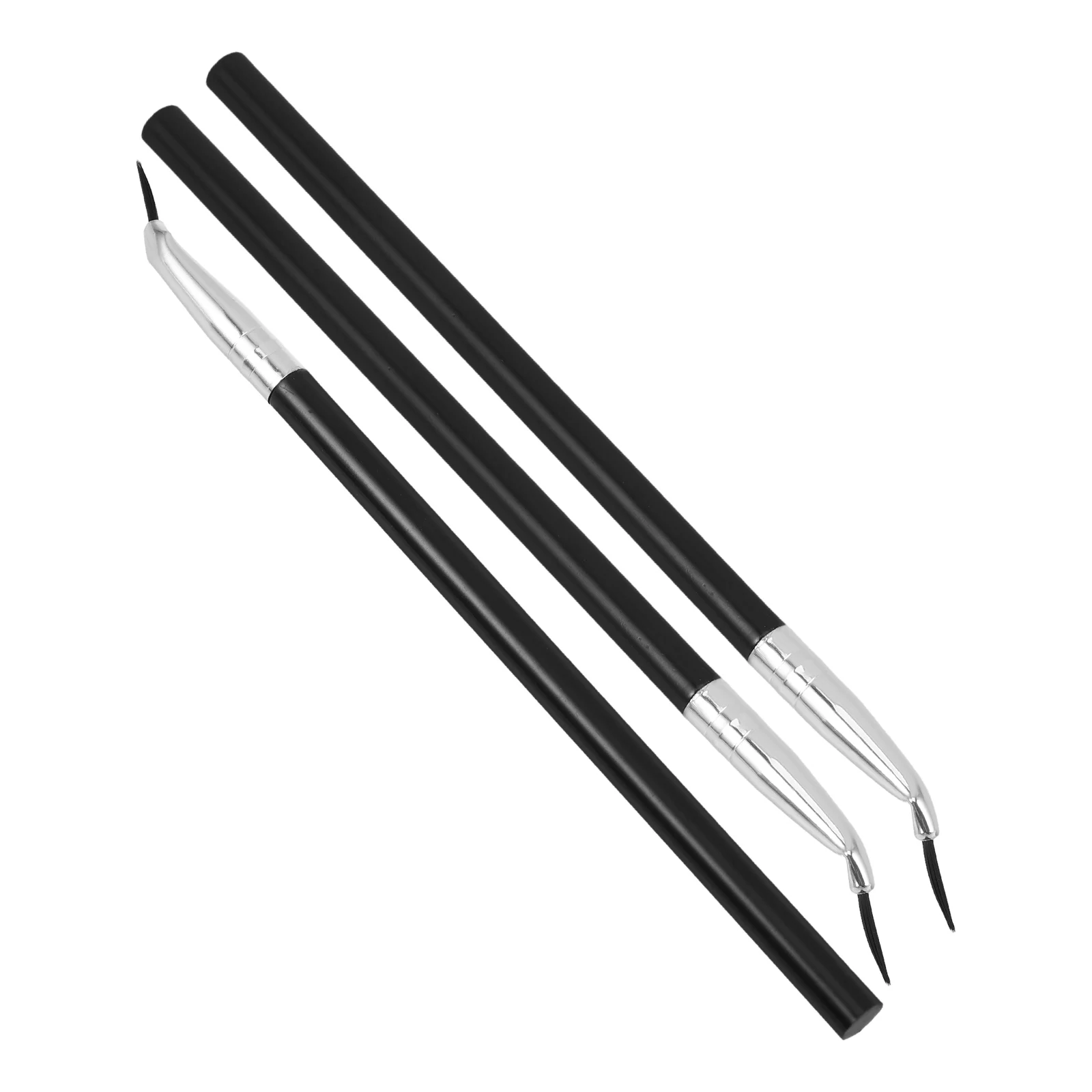 3 pçs pincel de maquiagem angular para delineador e delineador labial controle preciso cabeça angular ferramenta para viagens para artistas