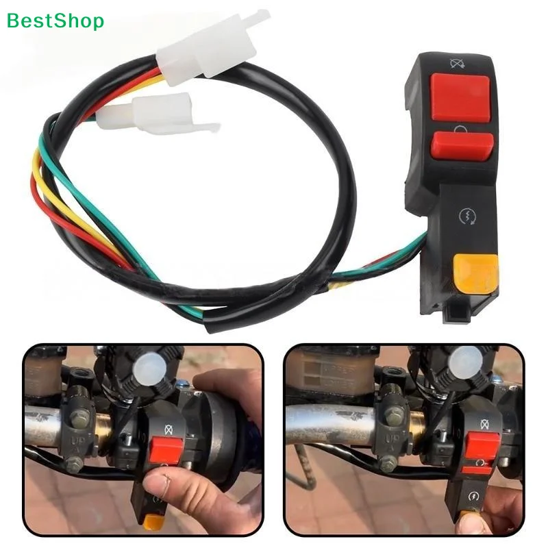 〔P〕1pc Electric Start Stop On Off Kill Starter Switch Motorcycle Dirt Bike ATV Quad Push Button Toggle Switch