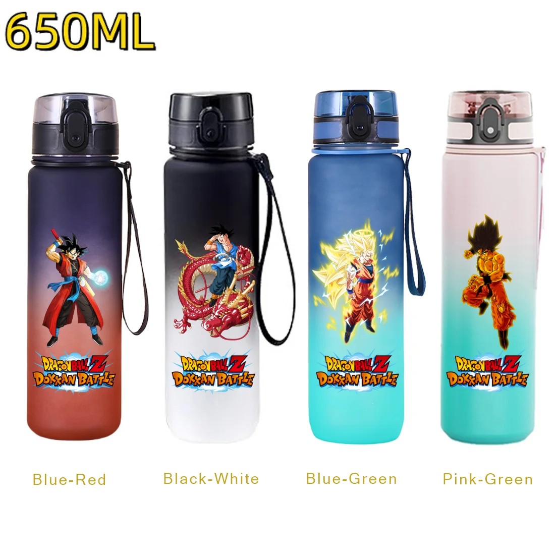 

800ML Anime Dragon Ball Son Goku Tien Shinhan Sports Water Bottle Leak Proof Cup Outdoor Sport Portable Gym Fitness Jugs