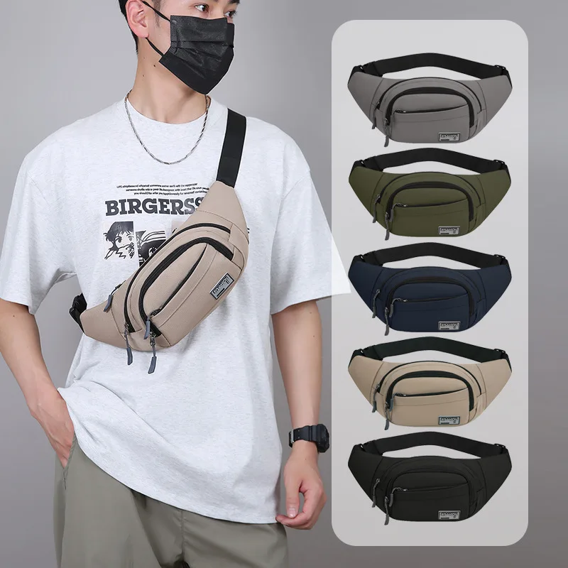 Men's Waist Bag, Minimalist Durable Chest Bag, Oxford Cloth Casual Crossbody Bag, Men's Business Shoulder Bag