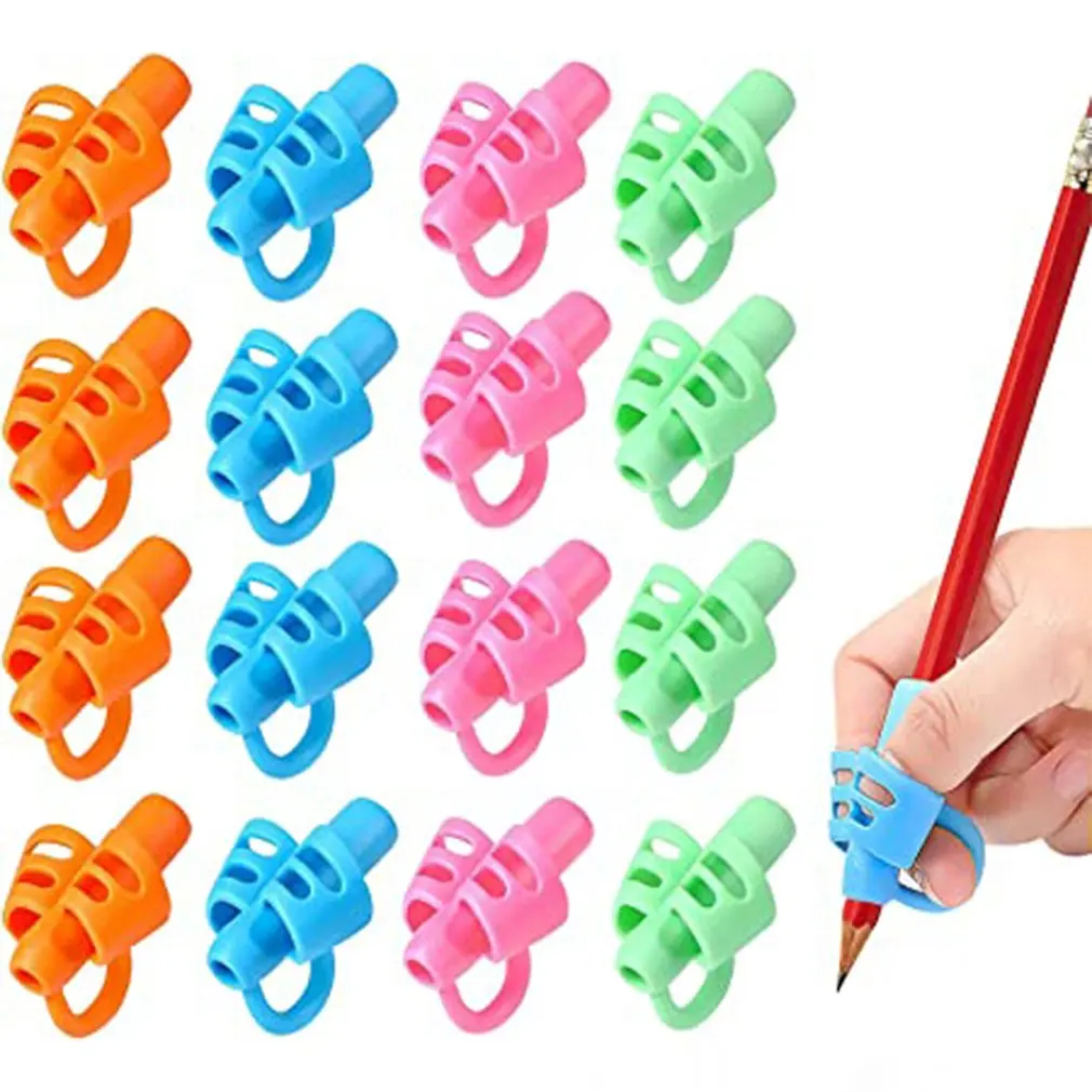 

16PCS Cute Pencil Holder Grip Kids Pen Handle Rod HandWriting Aid Guide Hold Pen Posture Correction For Gift Children Stationery