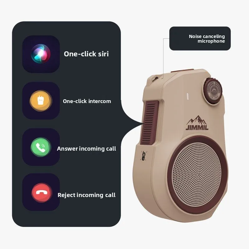 For Jimiao Bluetooth Speaker, Outdoor Magnetic Waterproof Wireless Audio, Support Intercom Call and Music Play