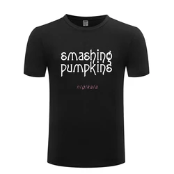 Smashing Pumpkins Rock Band para hombre, camiseta de manga corta con cuello redondo, camiseta informal de algodón, camiseta