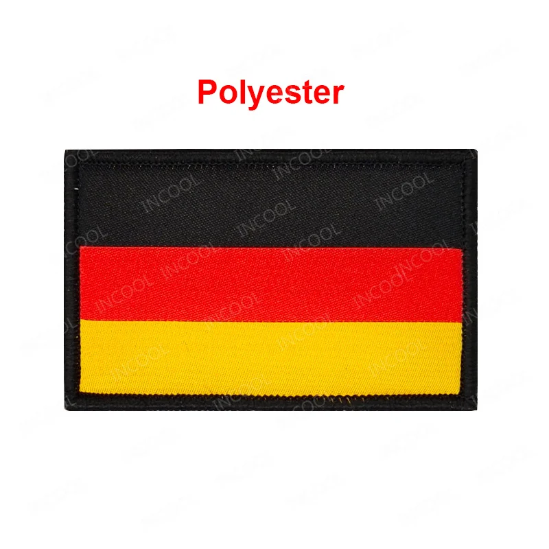 Deutschland-Flagge, bestickt, DEU, reflektierender Infrarot-IR-Patch, Deutschland, deutsches Armband, PVC-Gummi-Abzeichen, Applikationen für Mütze, Rucksack