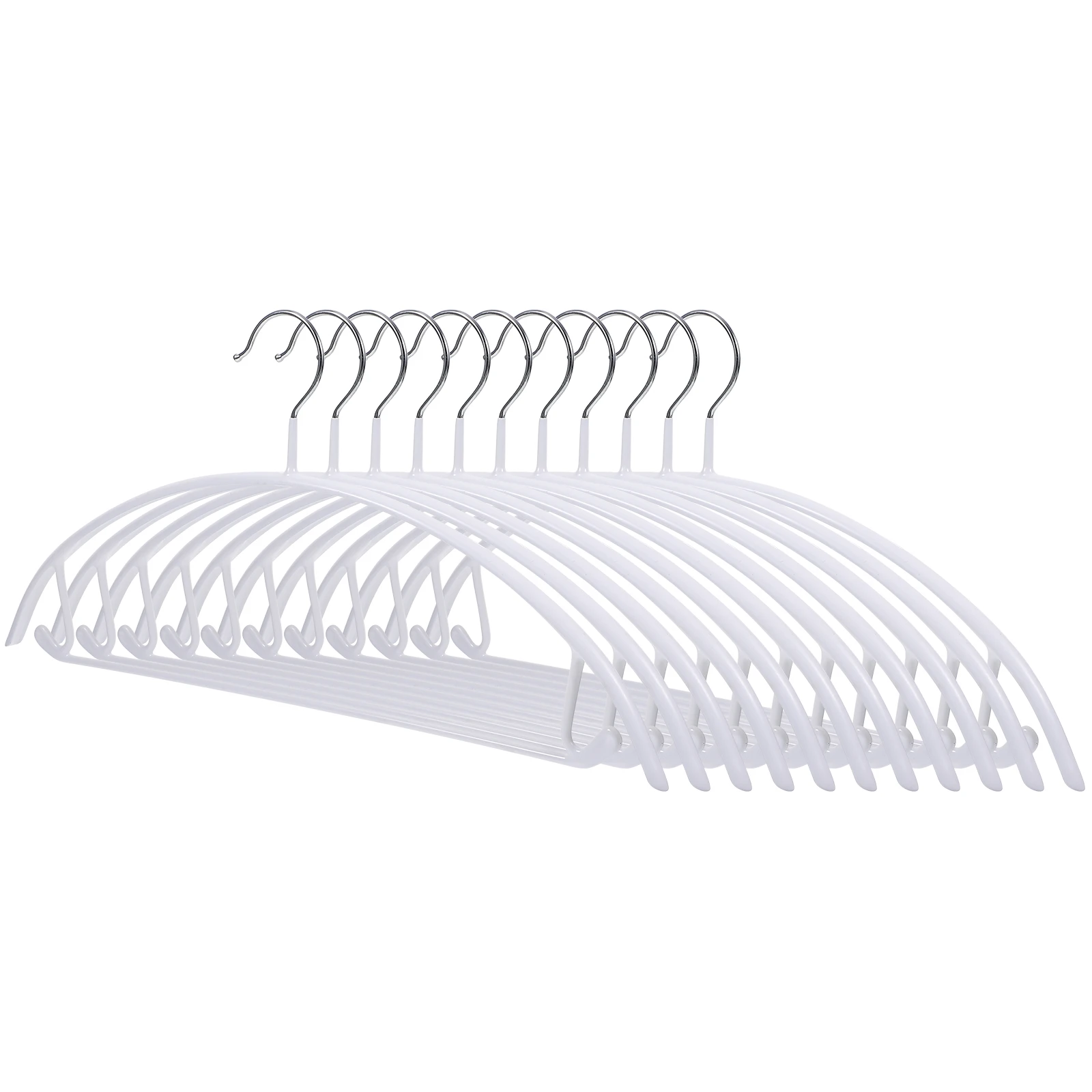 

10pcs PVC Coated Hangers Non slip Multipurpose Clothes Semicircle High Load Capacity 8KG Ideal Home Dorm Closet Bedroom