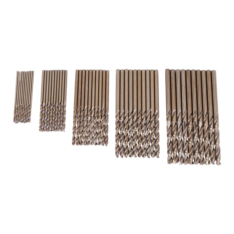 

AS94-150Pcs Drillforce Tools M35 Cobalt Drill Bit Set,Hss-Co Drill Set 1-3Mm,For Drilling On Hardened Steel, Cast Iron