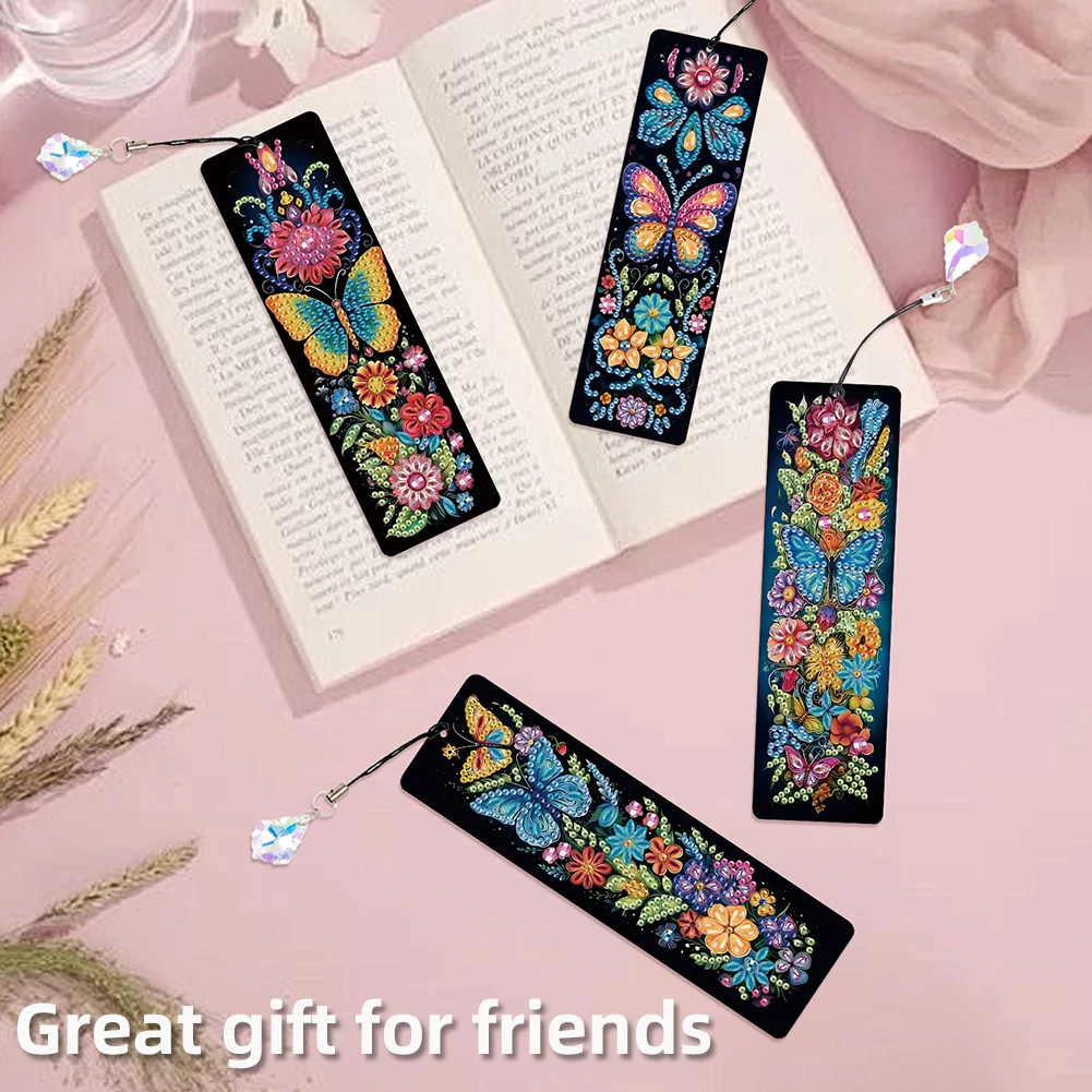 

8Pcs Colored Patterns DIY Diamond Painting Bookmark Irregular Shaped Diamonds Diamond Bookmark Art Projects Diamond Art Bookmark