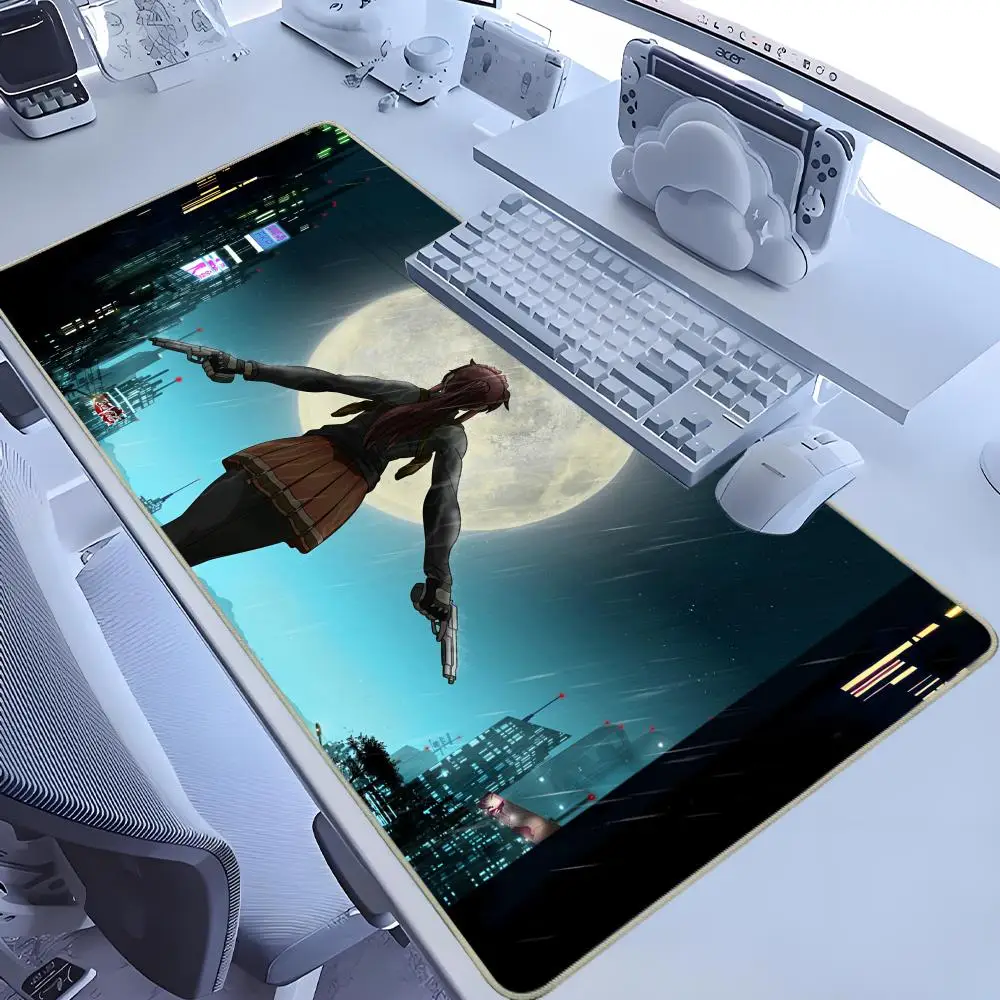 

Black Lagoon Mousepad Gamer Keyboard Xxl Gaming Mouse Pad Computer Desks Large Desk Protector Mats Accessories Pads Mat Pc Mause