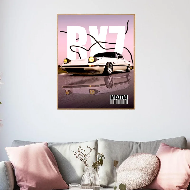 Toile d'art mural de supercars - Vintage Collectible Magazines avis et prix