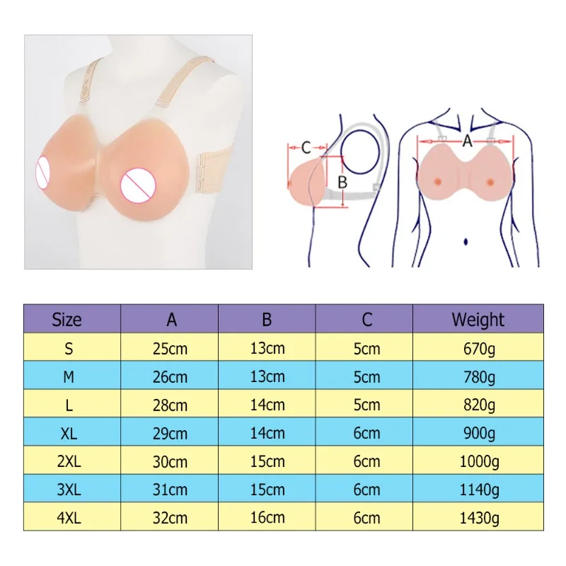 Seamless Upgrade Silicone Breast Forms Enhancer Crossdresser MTF Transgender Push Up Bras Adhesive Round Bottom Natural Looking