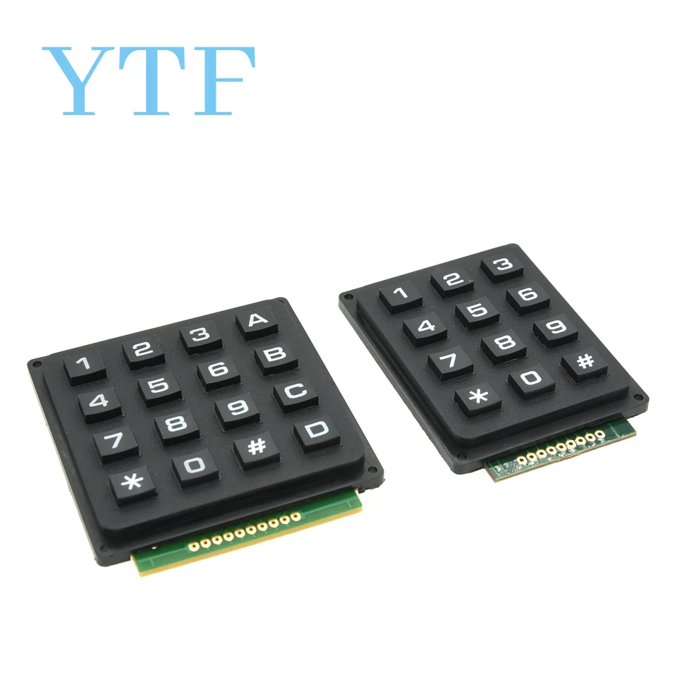 4X3 12key  4X4  Matrix Keyboard Keypad Module Use Key PIC AVR Stamp Sml 4*4 3*4 Plastic Keys Switch for Arduino Controller