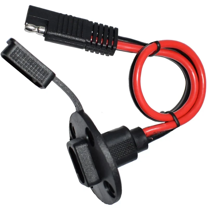 Toma de corriente SAE para cargador de batería, conector Universal empotrable, montaje en Panel, conexión rápida, impermeable, bricolaje, 12AWG, 30CM