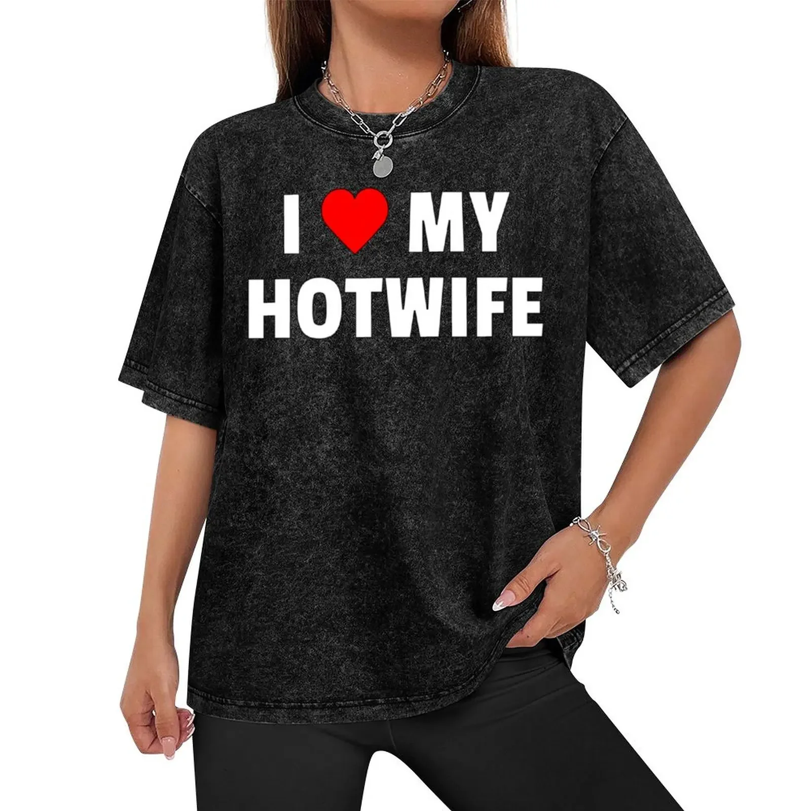 I Love My HOTWIFE T-Shirt plus size tops sweat slim fit t shirts for men