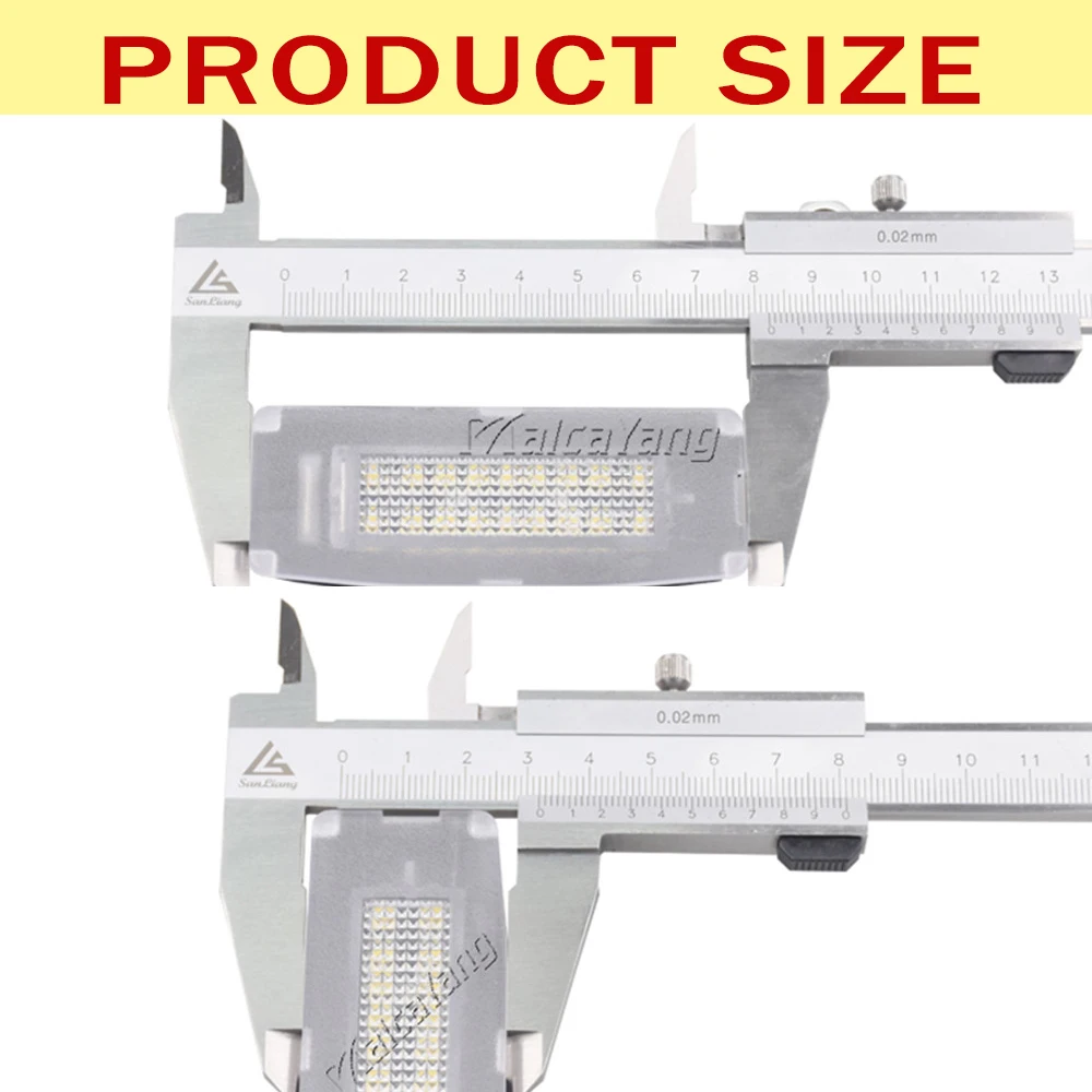 

2 шт. для Maserati Ghibli M157 2014-2020, светодиодная лампа CANbus для подсветки номерного знака, белая, в сборе