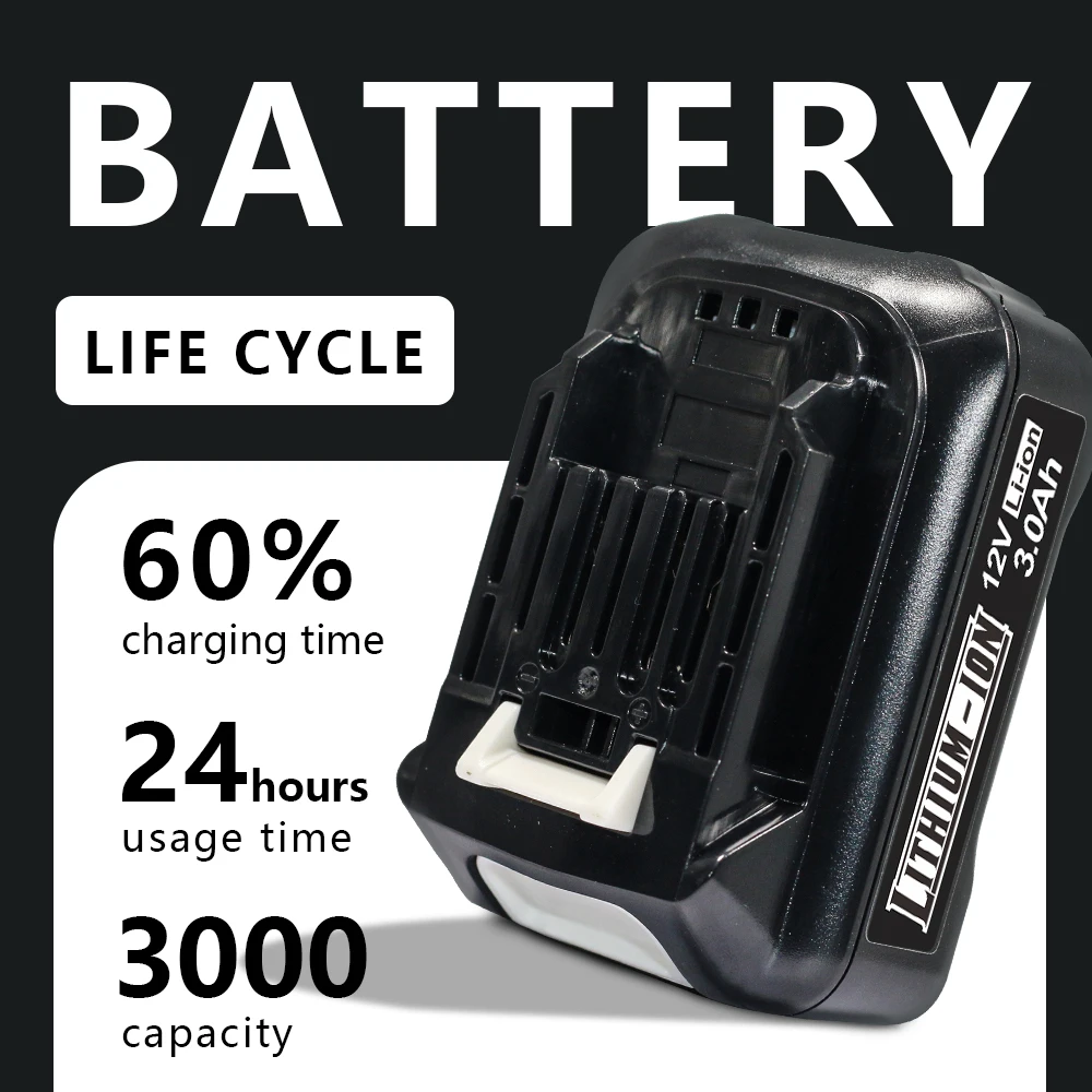 Сменный литий-ионный аккумулятор для Makita, 12 В, 2,5 Ач, 3 Ач, для Makita 12 В BL1021B BL1041B BL1016 BL1015 BL104 DF331D 18650