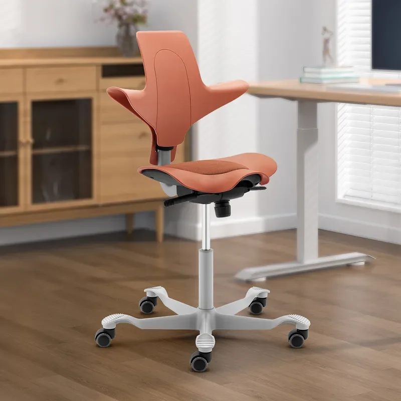 Ergonomic Saddle Stool for Office and Dental Clinic Adjustable Height Swivel Seat with Lumbar Support for Computer Work and