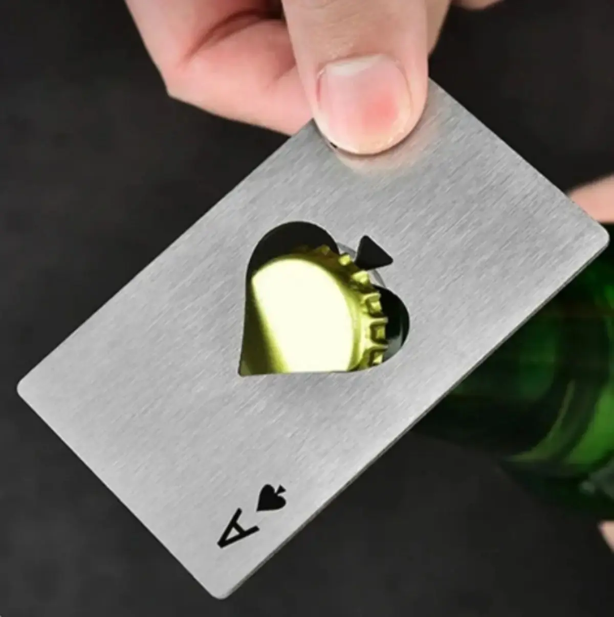 【Hot sales】Ace of Spades Credit Card Size Bottle Opener Creative Playing Card Shaped Portable Stainless Steel Bottle Opener