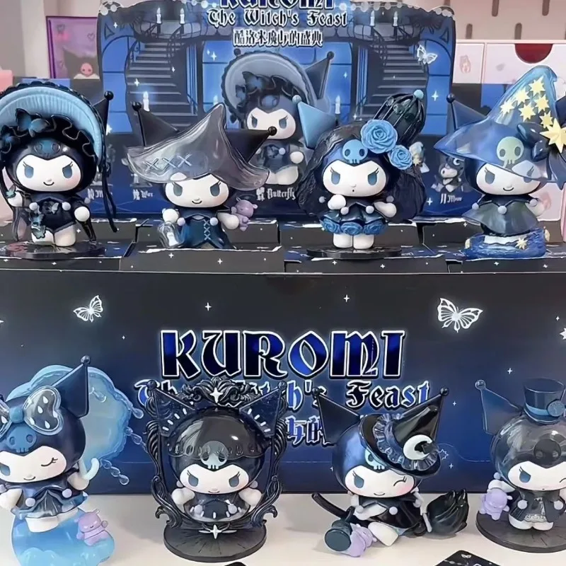 Sanrio Anime Cartoon Kuromi Witch's Day Series Blind Box, muñeca periférica de moda, decoración de escritorio, regalo de cumpleaños