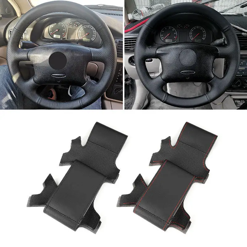 For Audi A4 1998 1999 2000 2001 2002 2003 2004 old style Hand Braids on Car Steering Wheel Perforated Microfiber Leather Cover