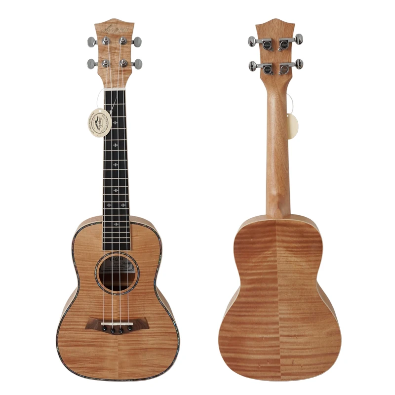 Aiersi Concert Factory Price Handmade Chard Ukulele Laminated Flame