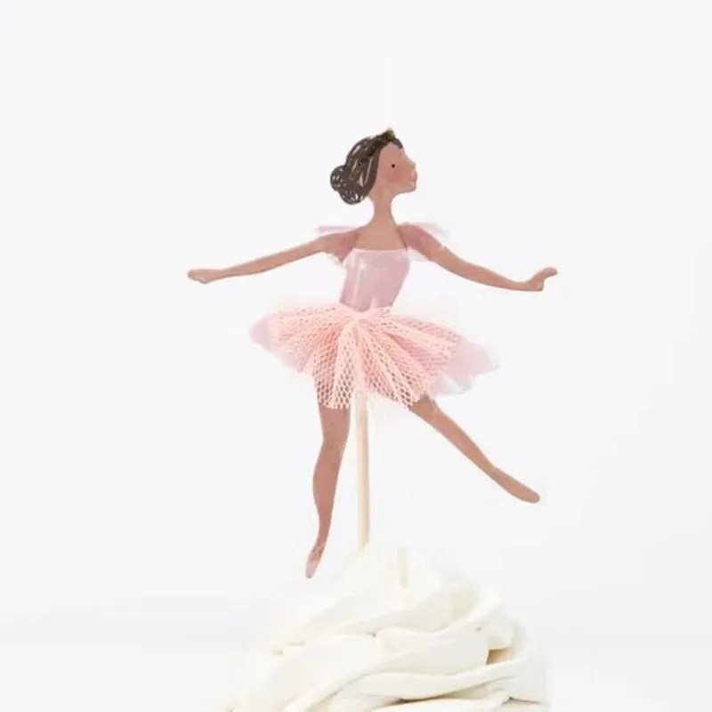 12 Stück rosa Ballett-Kuchenaufsätze – Cupcake-Dekor-Picks mit Ballett-Motiv für Mädchen, Geburtstagsfeier, Tanz-Thema, Feierzubehör – Detail 4