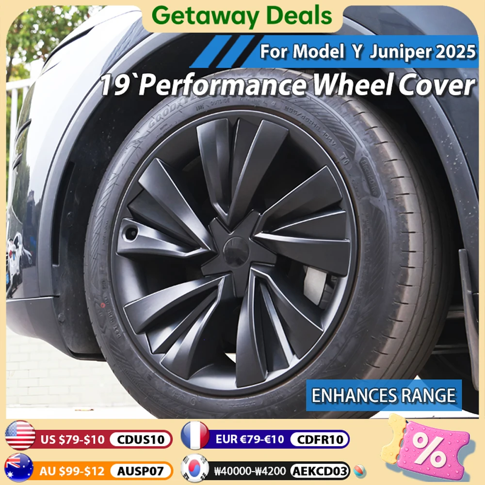 

4 шт. 19-дюймовый чехол на колесо для Tesla Model Y Juniper 2025, автомобильный сменный чехол на колесо, автомобильная крышка ступицы, полный обод, автомобильные аксессуары
