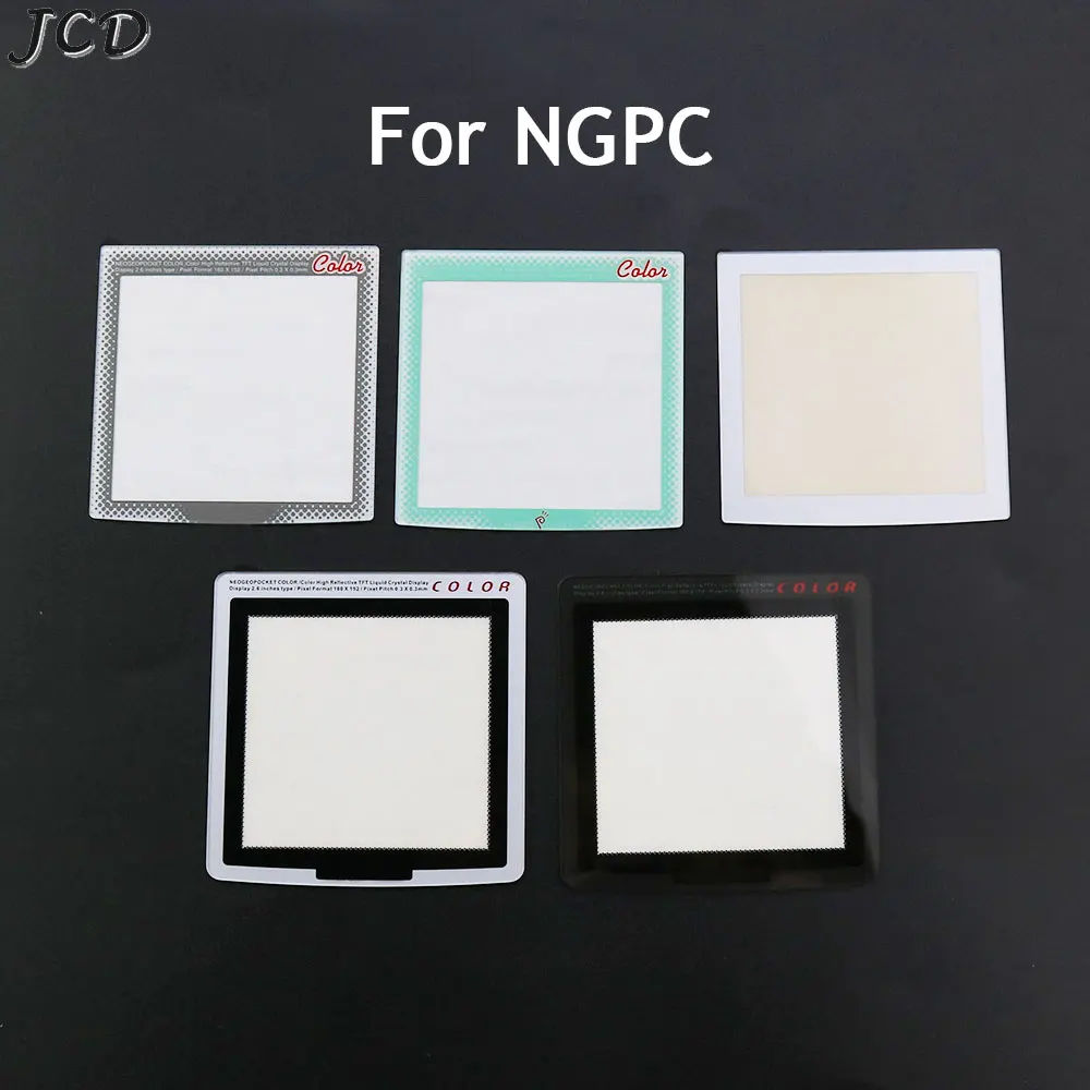 JCD Plastic & Glass Screen Lens Faceplate For Neo Geo Pocket NGP Color Replacement Black Silver Pretector Cover For NGPC