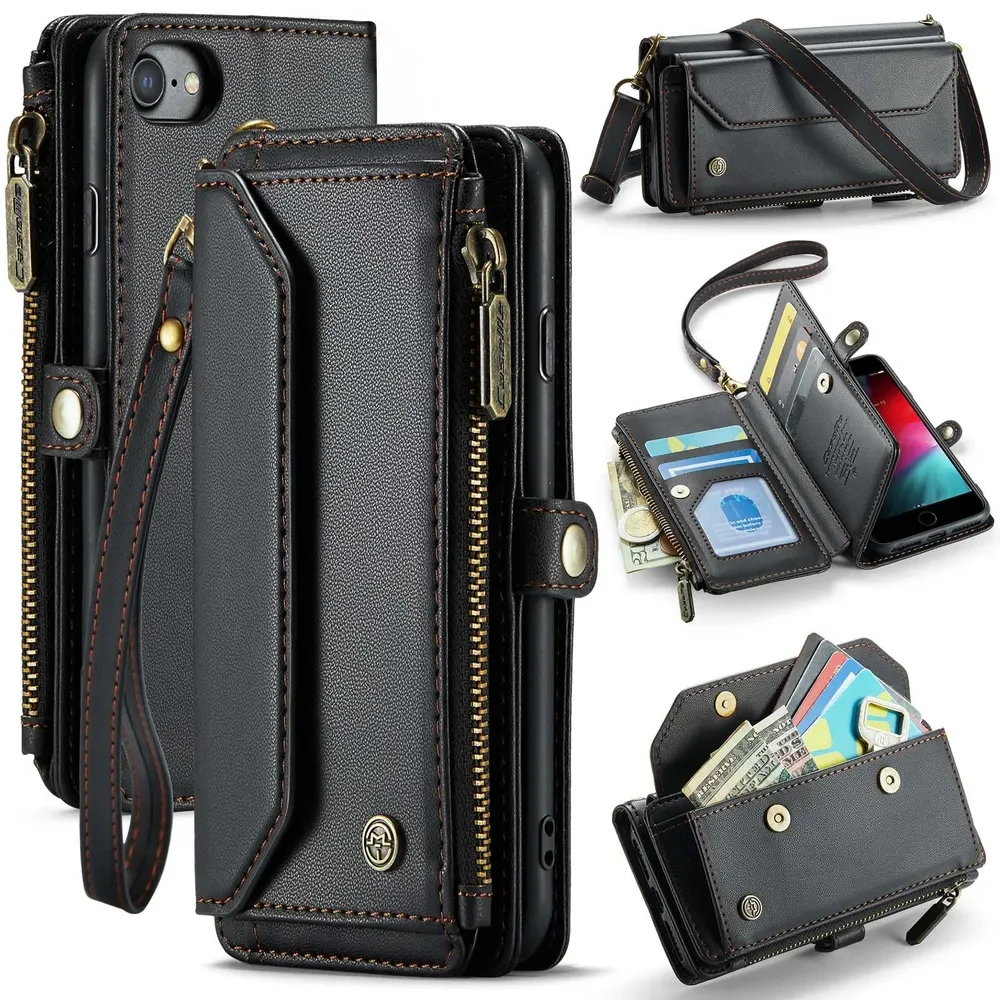 

Wallet Case For Apple iPhone7 and iPhone8 and SE2002 Luxury Crossbody Shoulder Bags Stylish Appearance