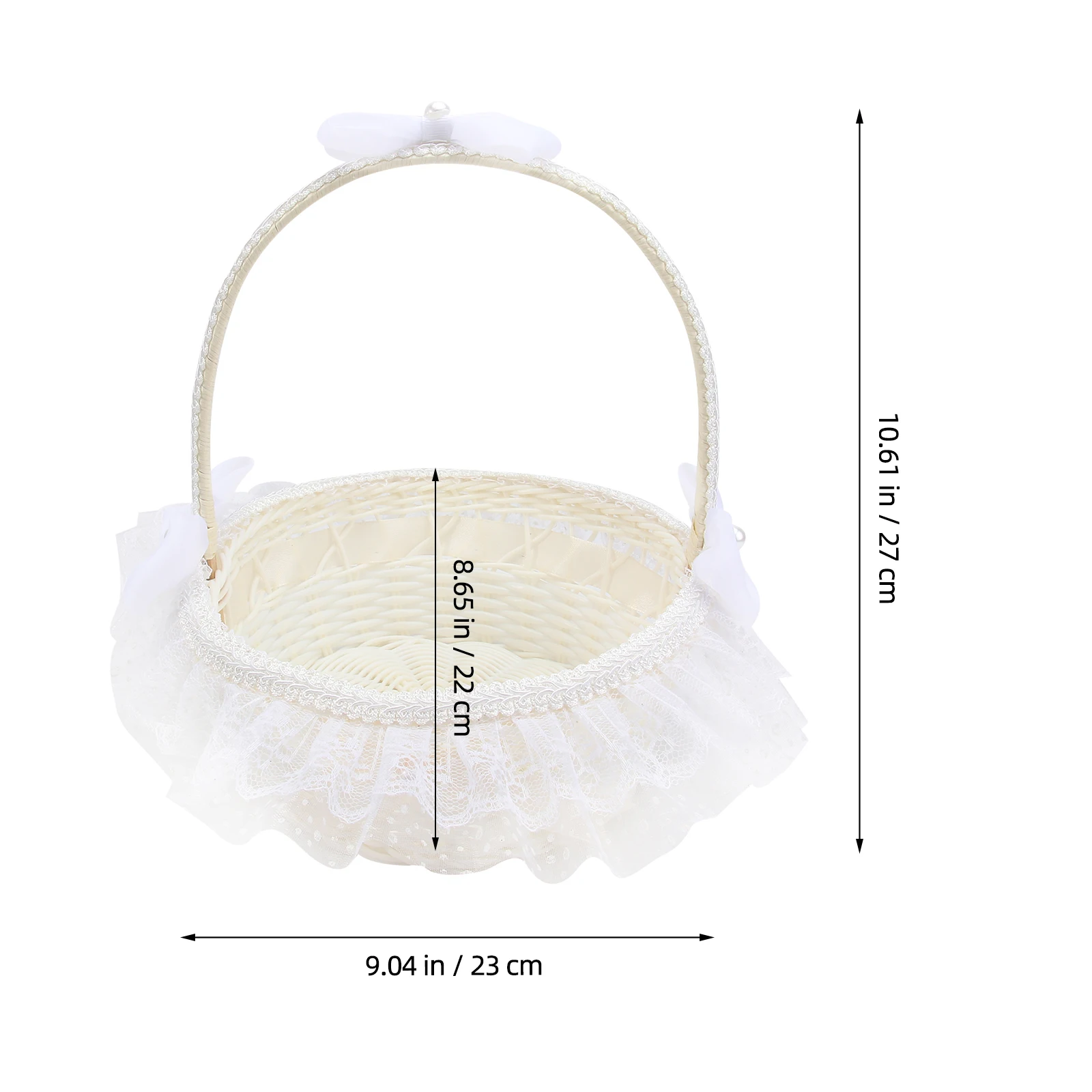 

Petal Basket Baskets for Flower Girls Hydrangea Wedding Decorative Plastic Bride