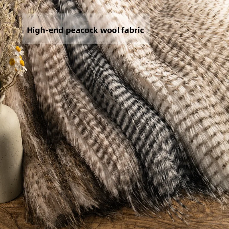 

10 см плюшевая ткань с изображением павлина для одежды из искусственного меха, подушки, ткань для стрельбы, ткань для шитья своими руками