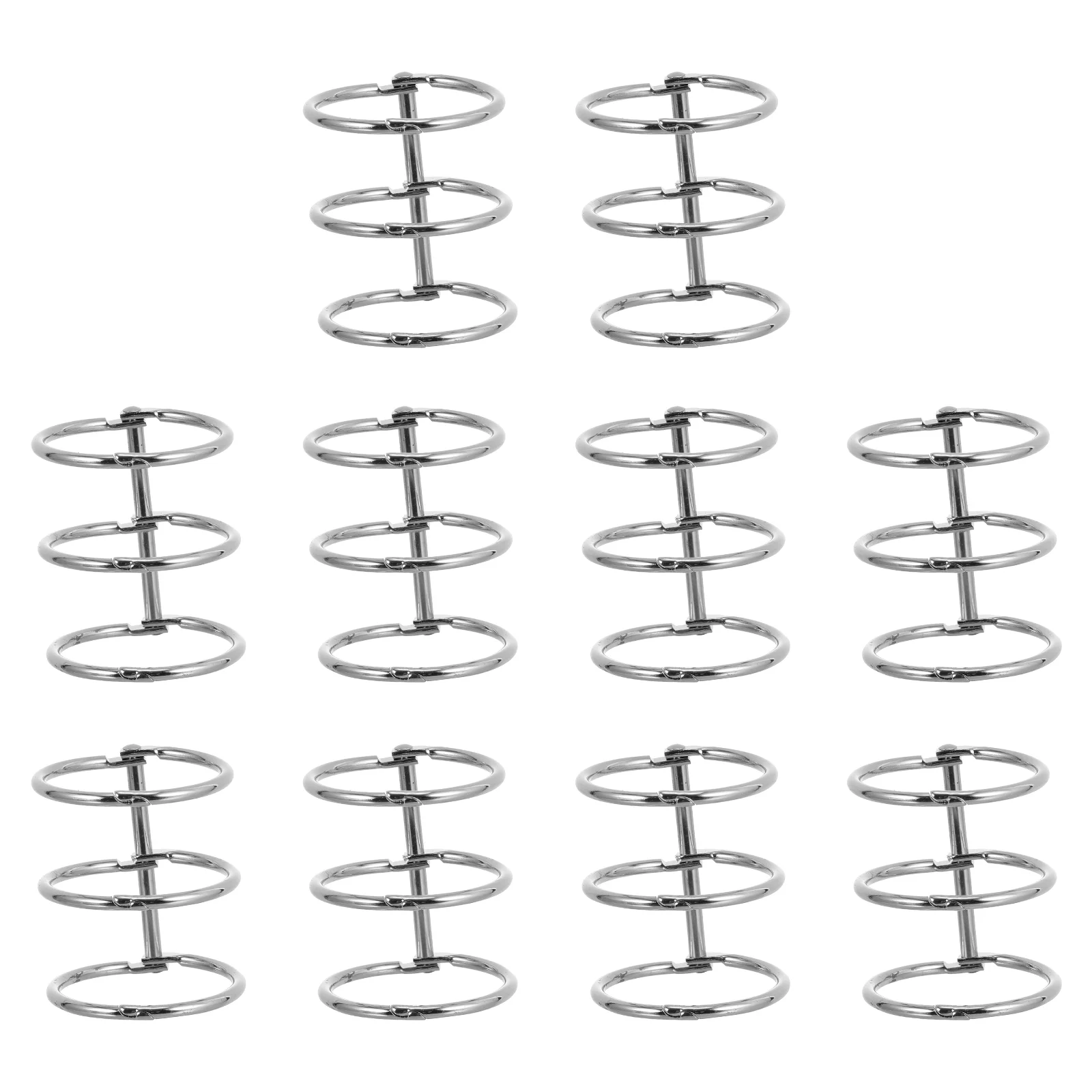 10 Pcs Binder Clip Binding Ring Loose-leaf Notebook Coils Notebooks Spiral Writing Snap Rings Articulated