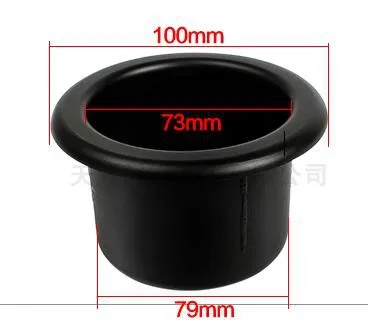 RV Recessed Cup Holder,79mm Cutout Drink Holder for Caravan Camper Table,Boat Marine Storage Stand,Black Grey,100mm Plastic Rack