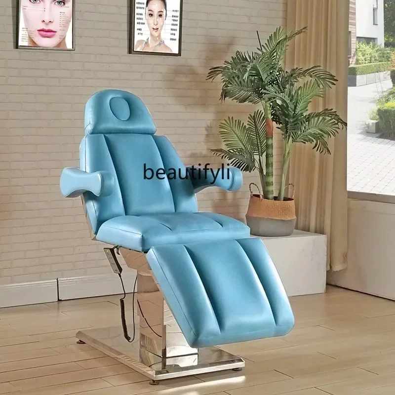 

smt14 New Arrivals Manufacturer electric beauty bed stainless steel micro-finishing beauty salon pedicure chair tattoo embroider