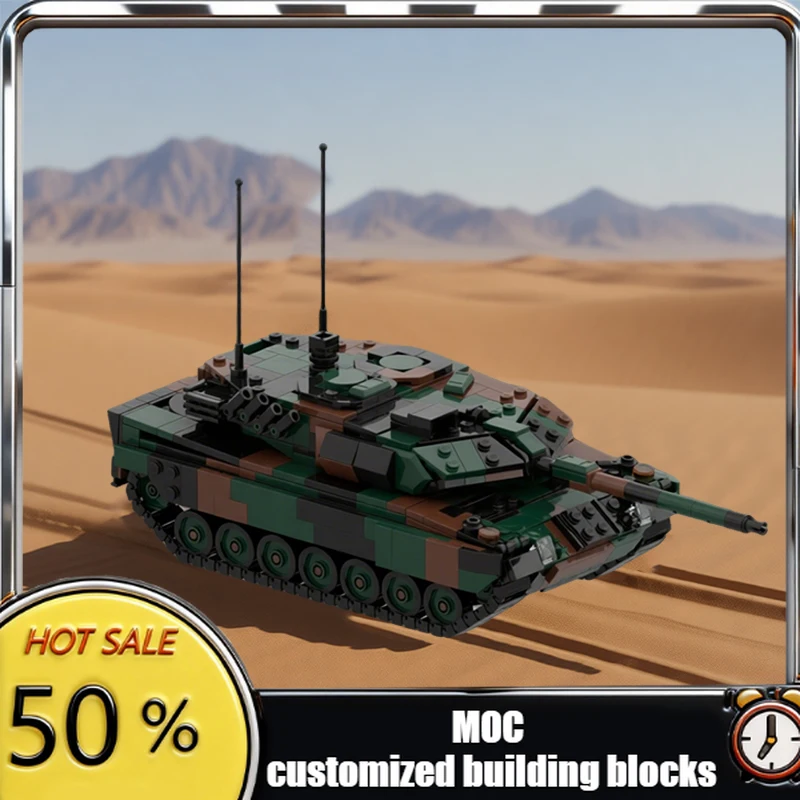 

Набор для сборки танка Leopard 2A6 (980 деталей), модульный конструктор MOC, креативный дизайн, развивающая игрушка для мальчиков, подарок на праздник