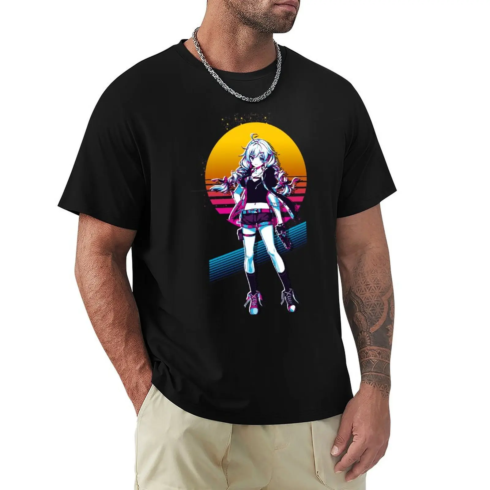 

Honkai Impact - Kiana Kaslana *80s retro* T-Shirt plain anime essential t shirt mens fashion