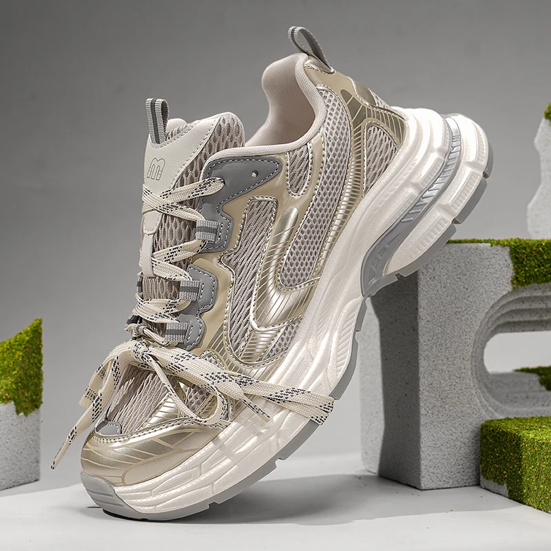 أحذية رياضية رجالية فاخرة - مدرب كاجوال مسامي، أحذية جري عصرية وأحذية تنس بدون كعب للرجال #1