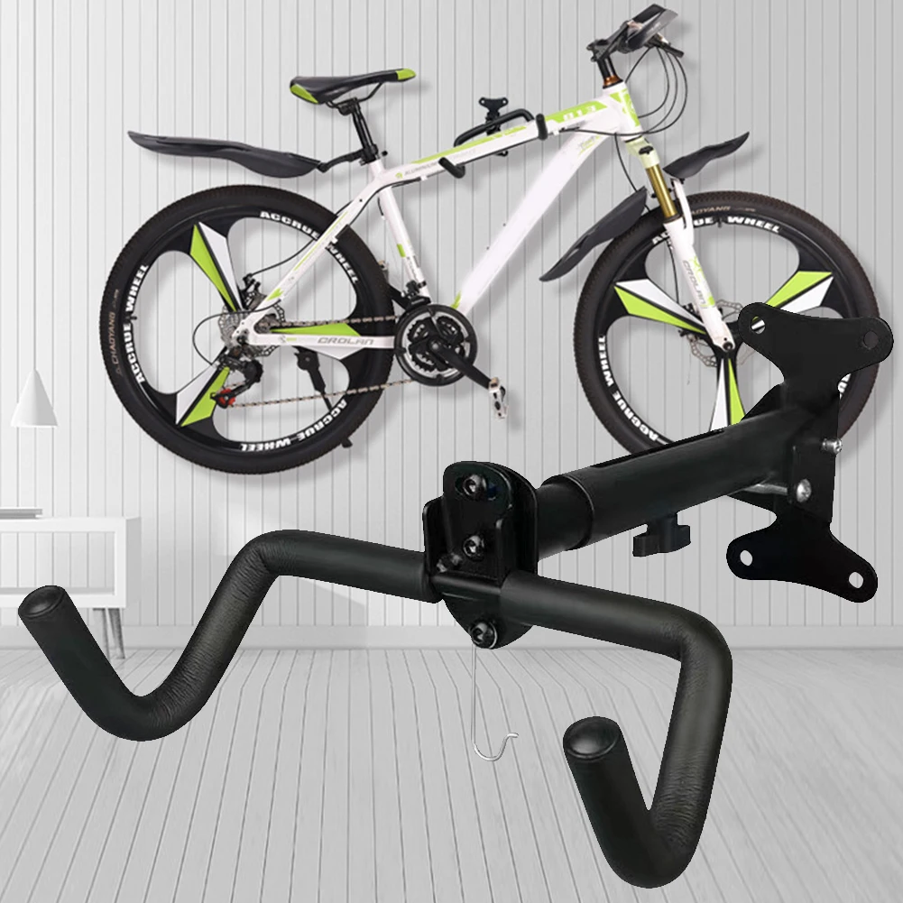 Bike Wall Hanger Bike Rack Wall Hook Holds Up To 55.1 Lbs Bike Wall Mount Foldable Wall Mount Bike Hanger for Home Space Saving