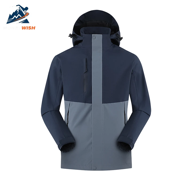 

Куртка MONEYWISH Charge 2025, уличная ветрозащитная водонепроницаемая дышащая куртка «три в одном» с капюшоном, ветровка для отдыха, кемпинга, катания на лыжах