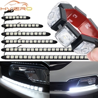 1X 6/9/10/12/16/20LED White Car Led DRL Daytime Running Lamp Flexibles Waterproof Driving Fog Light Signal DayLight Auto Styling