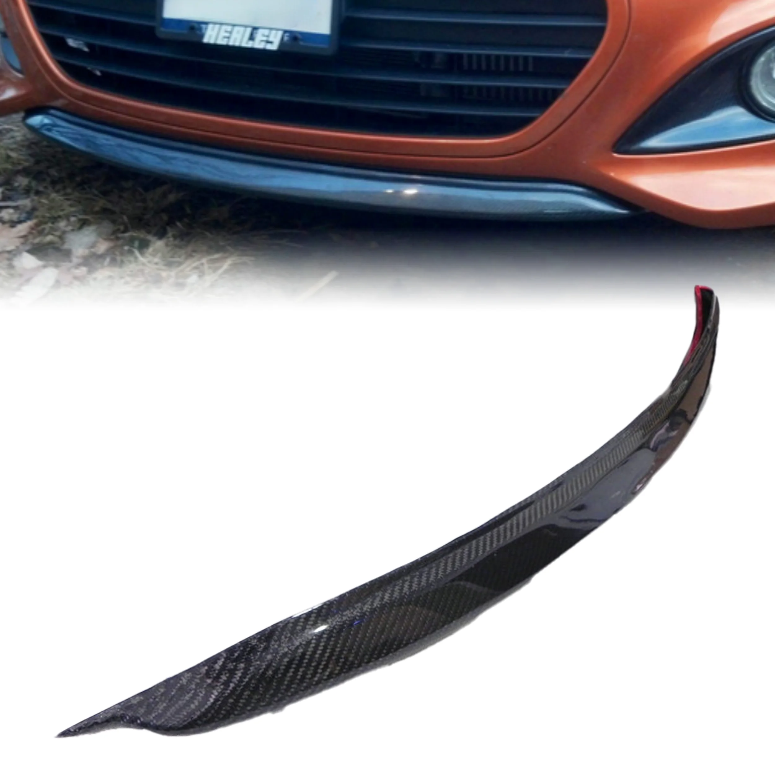 

Applicable toFor Hyundai Veloster Carbon Fiber Front Bumper Center Lip Cover