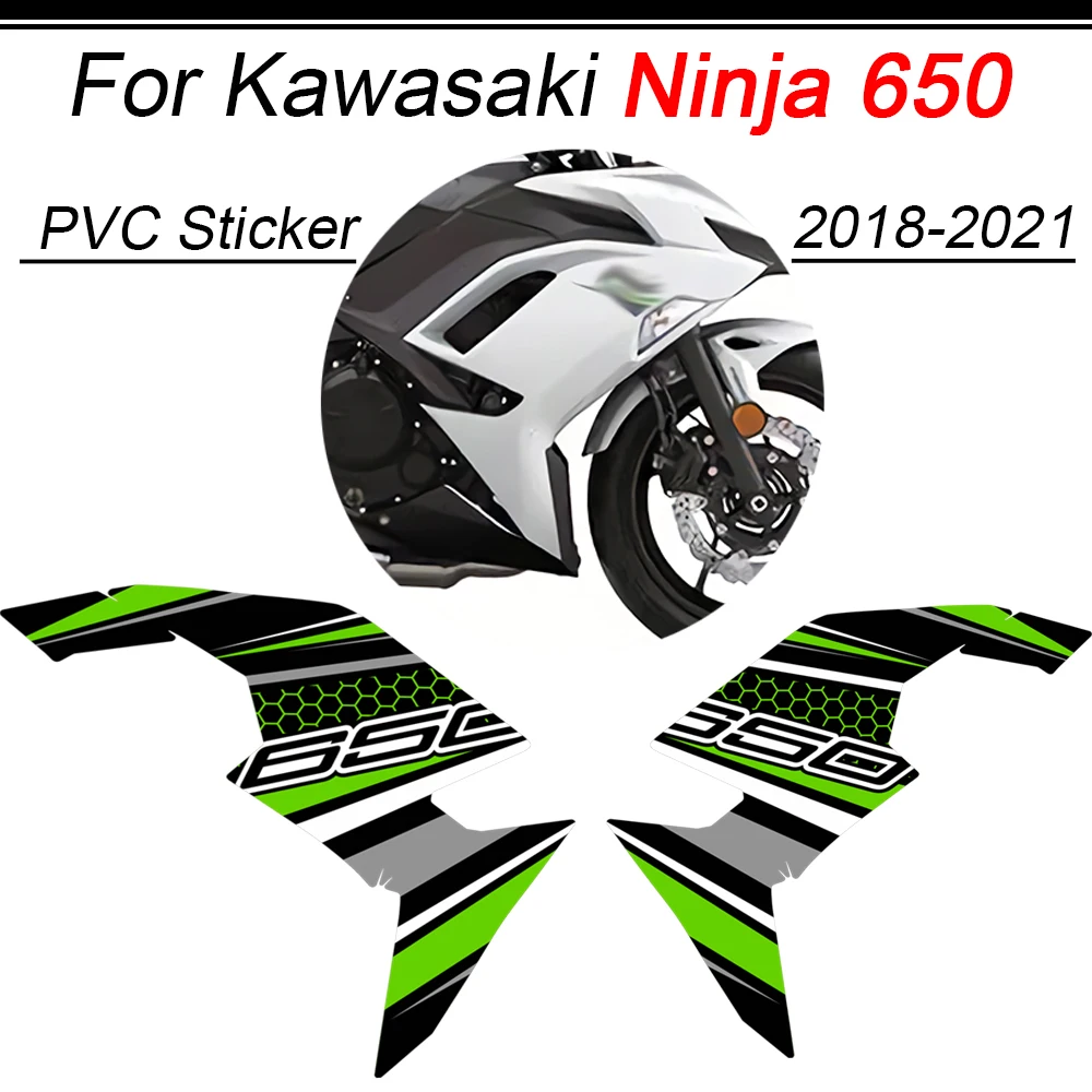 Protector Tank Pad For Kawasaki Ninja 650 2018 2019 2020 2021 Stickers Decal Kit Knee Emblem Badge Logo Fairing Protection