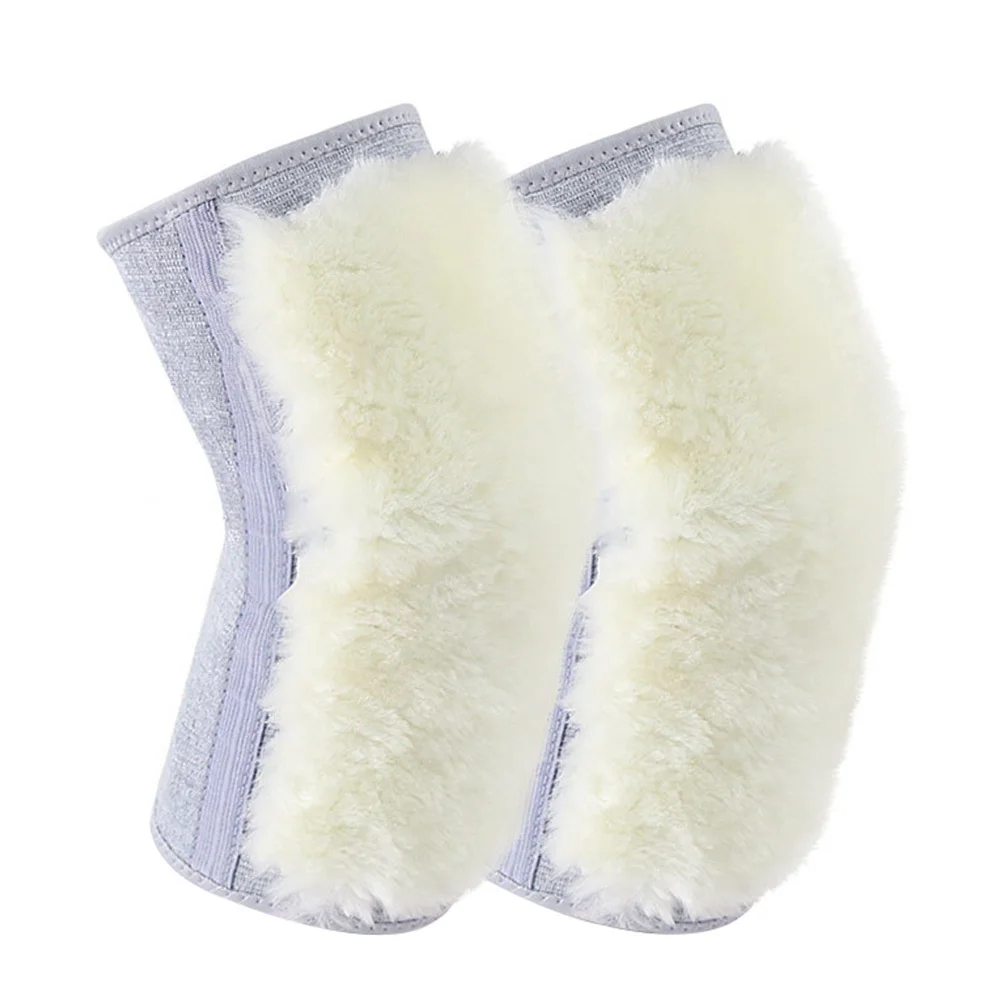 

1Pair Winter Knee Support Brace Thick Wool Pad Warm Knee Protector Comfortable Leg Warmer Outdoor Leg Cover Softer