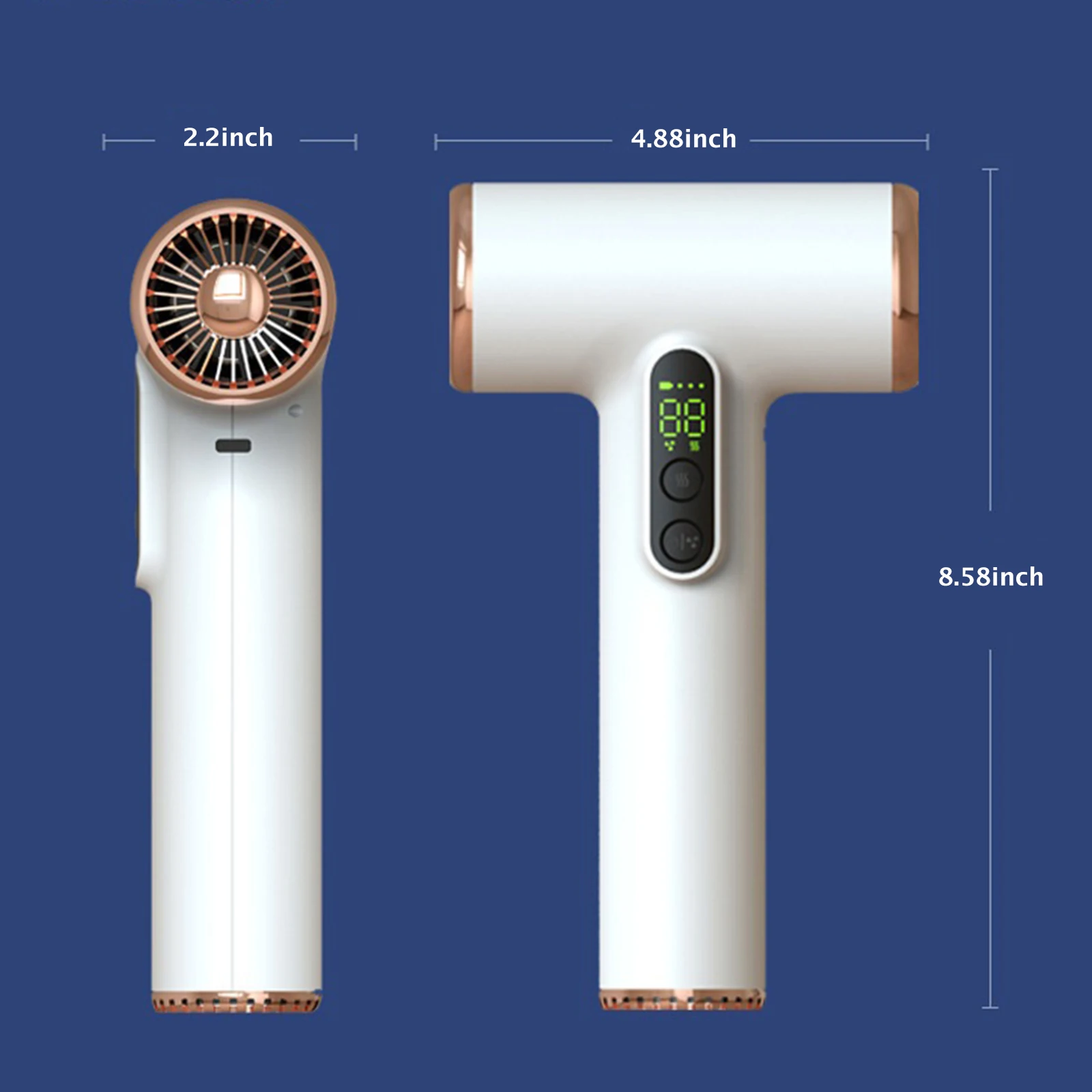 Portable Wireless Hair Dryer High Speed Airflow Quick Drying USB Rechargeable Hairdryer Hot Cold Wind Dryer Home And Salon Tool image 5