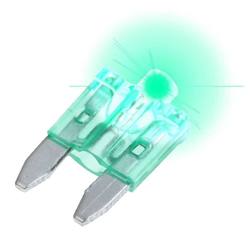 Imagem -03 - Fusível Automotivo com Luz Indicadora Tamanho Pequeno Lâmpada Piloto Monitor de Fusão 5a40a 10 Peças