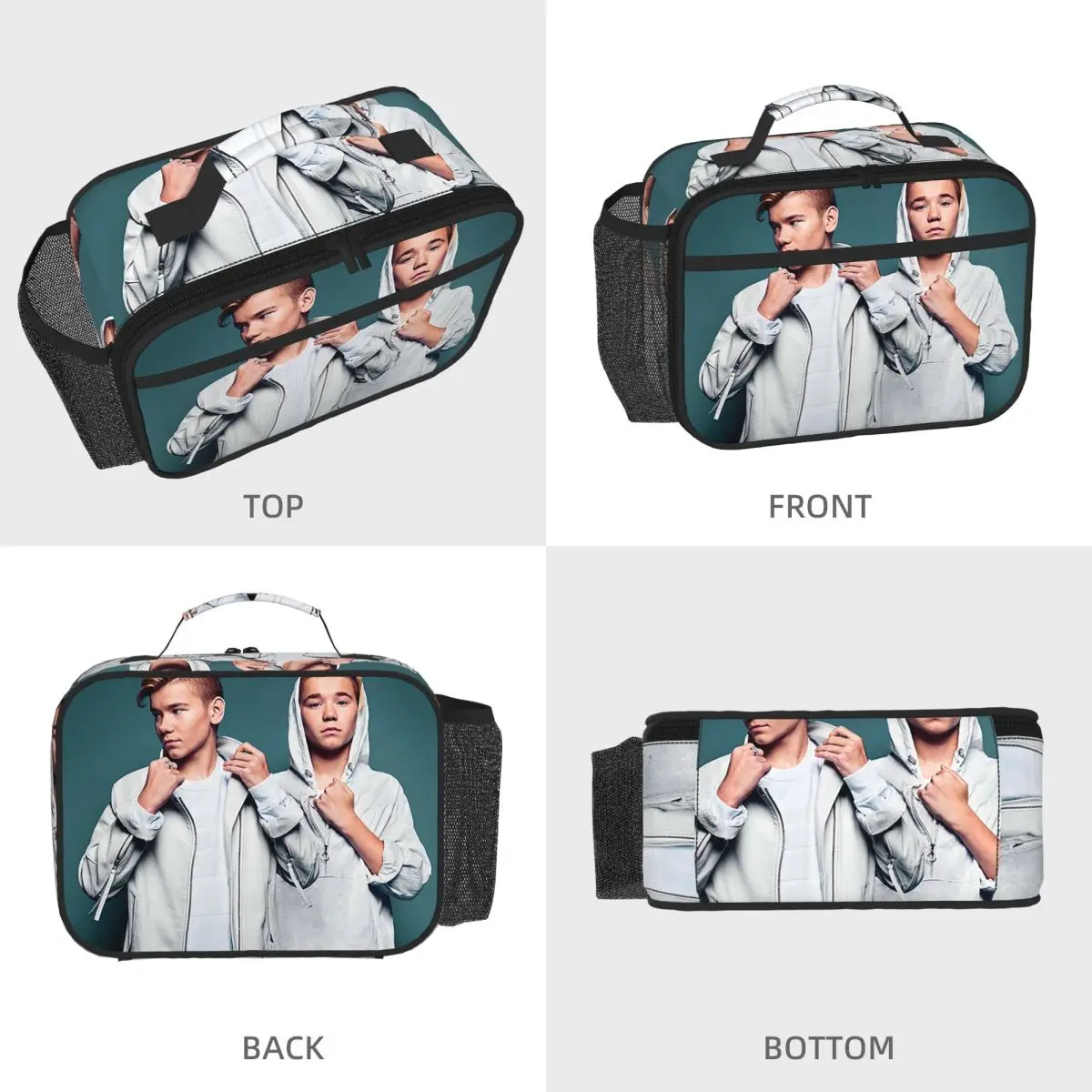 Marcus And Martinus Sweden Norway Eurovision Insulated Lunch Bag for Women Children Portable Food Boxes Thermal Lunch Box Tote