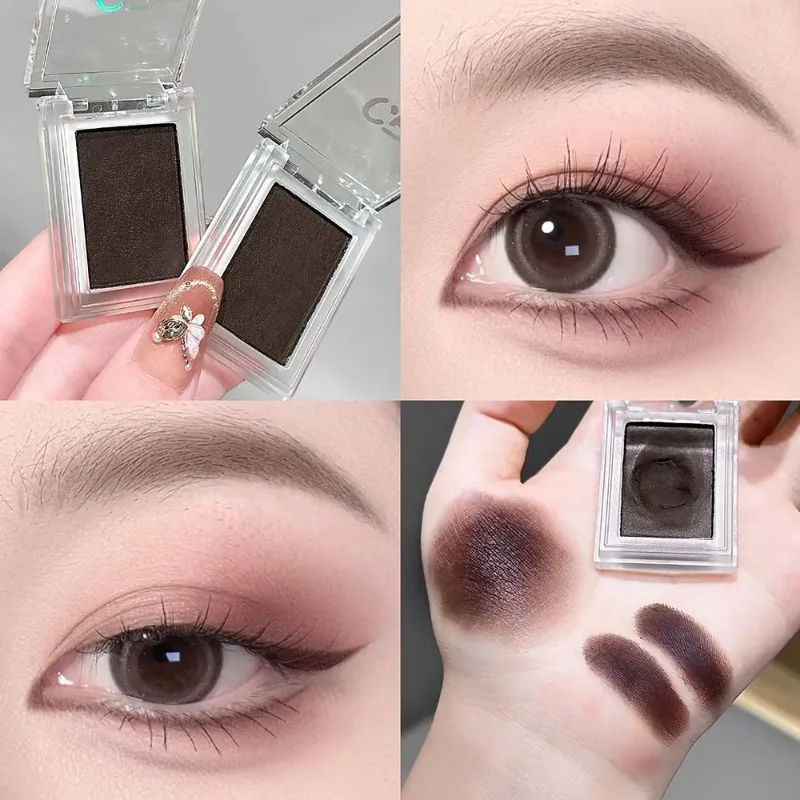 Dark Red Brown Eyeshadow Multifunctional Makeup Palette Silky Matte Eyeliner brow Cream Silkworm Lower Eye liner Shadow Makeup - view 2